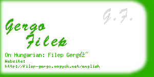 gergo filep business card